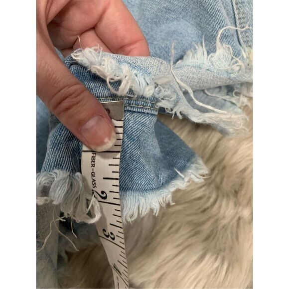 NWT LF CARMAR Safety-pin Distressed Overalls Skort Small - Picture 9 of 10